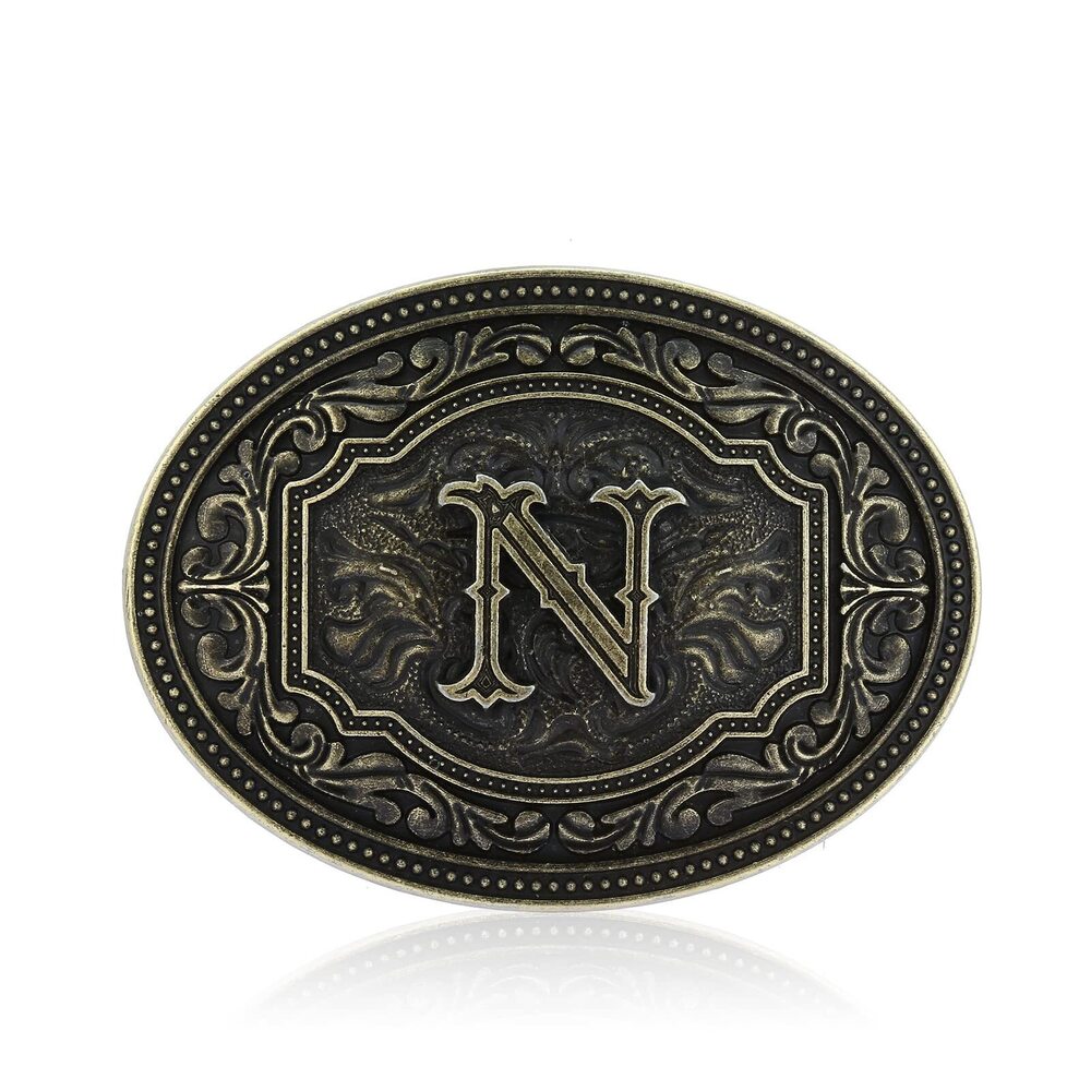 4516 Belt Buckles - Initial Letters A to Z Western Rodeo Cowboy Cowgirl